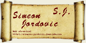 Simeon Jordović vizit kartica